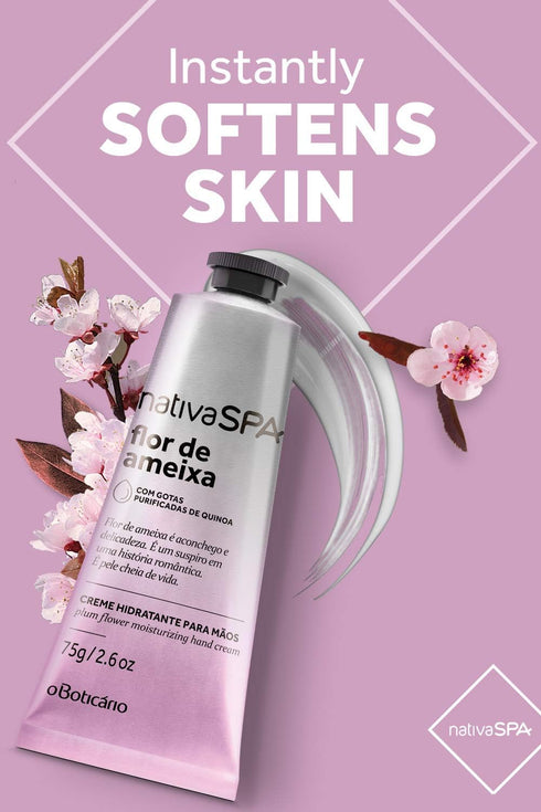 O Boticário Nativa Spa Flor de Ameixa (Plum Blossom) Hand Cream Moisturizer 75g